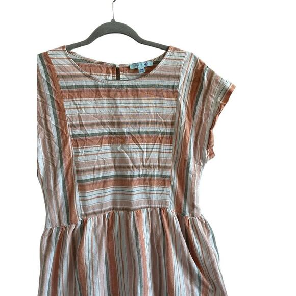 She + Sky Women’s Medium Light Multicolor Short Sleeve Mini Dress - Picture 3 of 10